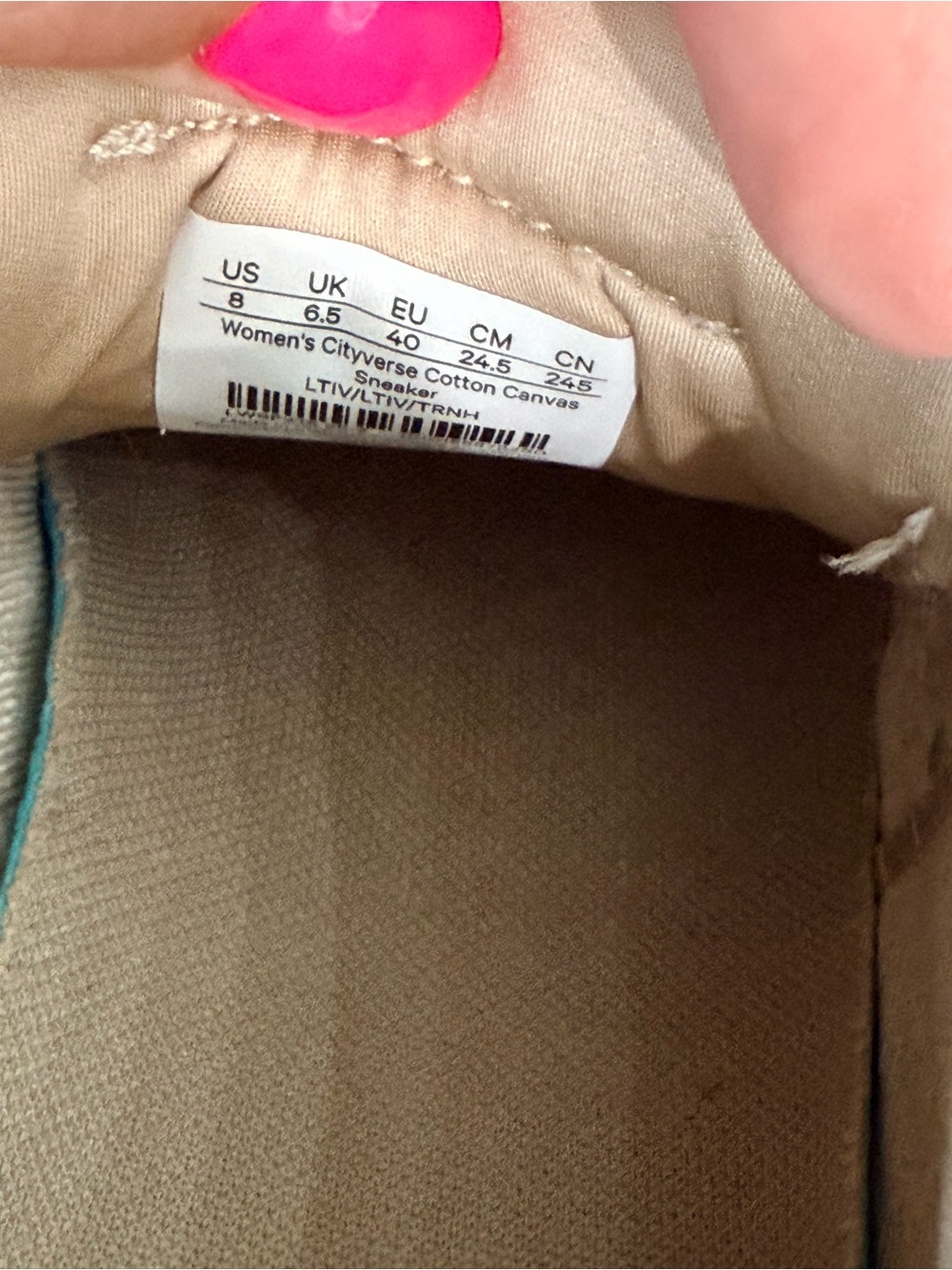 lululemon athletica Cream Canvas Low-Top Sneakers size 8 - Picture 5 of 14